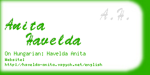 anita havelda business card